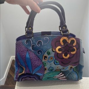 Anna by anuschka hand painted purse small satchel
